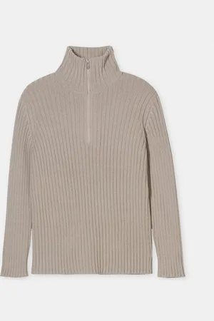 Closed Herren Half-Zip-Pullover aus Baumwoll-Mix