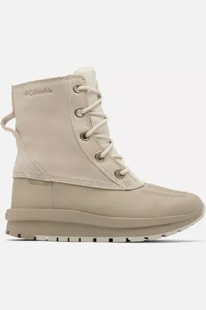 Columbia Moritza Shield II Omni-Heat wasserdichte Schneestiefel für Frauen - Fawn Canvas Tan Größe 41 EU