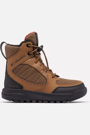 Columbia Portlander Omni-Heat wasserdichte Winterstiefel für Jugendliche - Light Braun Spice Größe 32 EU
