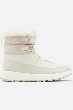 Columbia Slopeside Peak II Luxe wasserdichte Schneestiefel für Frauen - Dark Stone Sea Salt Größe 37.5 EU