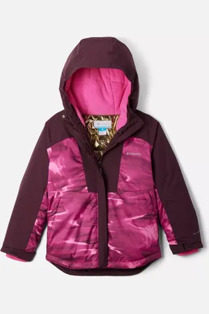 Columbia Mighty Mogul III wasserdichte Skijacke mit Print für Mädchen - Rosa Windblown Moonvista Größe M (10-12 jahre)