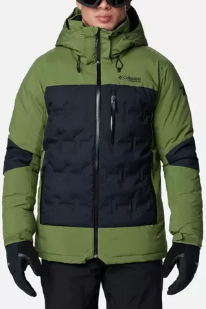 Columbia Wild Card IV wasserdichte Daunen-Skijacke für Männer - Schwarz Canteen Größe XXL