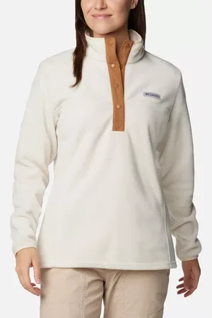 Columbia Benton Springs Half Snap Pullover für Frauen - Chalk Braun Größe XL