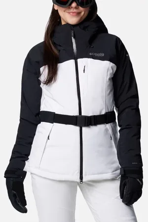 Columbia Cirque Bowl isolierte wasserdichte Skijacke für Frauen - Weiß Schwarz Größe L