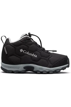 Columbia Firecamp III Mid wasserdichte Trekking-Schuhe für Jugendliche - Schwarz Monument Größe 32 EU