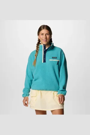 Columbia Helvetia II gecropptes Sherpa Half Snap Fleece - Größe S