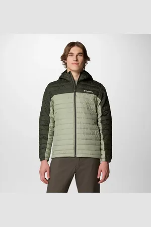 Columbia Silver Falls II isolierte Jacke mit Kapuze für Männer - Safari Greenscape Größe XL