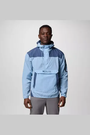 Columbia Challenger Windbreaker Anorak für Männer - Ripple Blue Dark Mtn Größe L