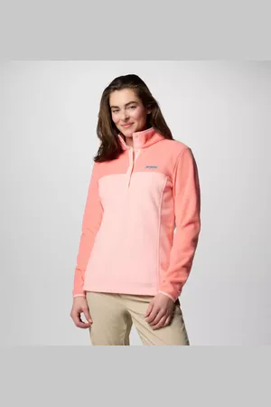 Columbia Benton Springs Half Snap Pullover für Frauen - Pink Sand Alpenglow Größe L