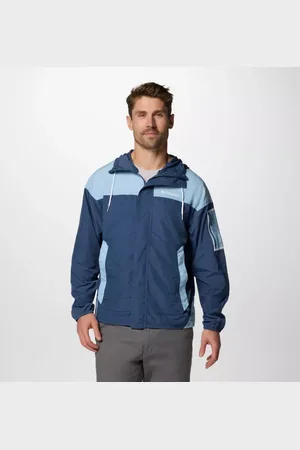 Columbia Challenger II Windbreaker für Männer - Dark Mountain Ripple Blue Größe L