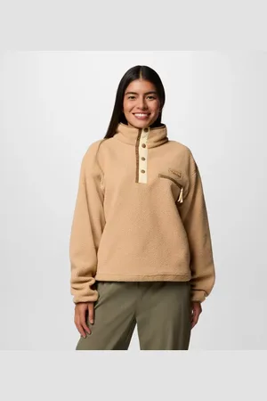 Columbia Helvetia II gecropptes Sherpa Half Snap Fleece - Größe XL