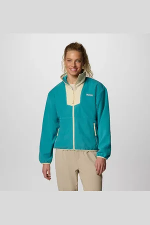 Columbia Sequoia Grove Fleece-Jacke für Frauen - Teal Lemon Wash Größe XL