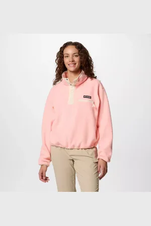 Columbia Helvetia II gecropptes Sherpa Half Snap Fleece - Größe L