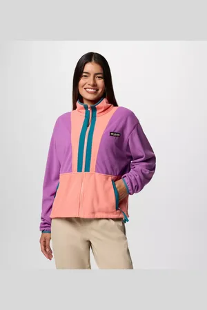 Columbia Back Bowl Casual Fleece-Jacke für Frauen - Razzle Alpenglow Größe XS