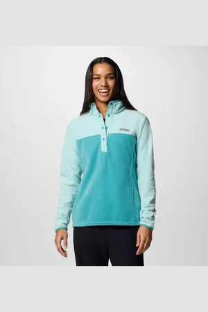 Columbia Benton Springs Half Snap Pullover für Frauen - Teal Spray Größe L