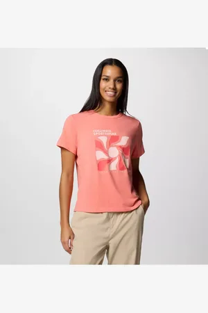 Columbia Sun Trek III technisches T-Shirt mit Grafik für Frauen - Alpenglow Wavy Rays Größe XS