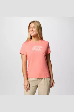 Columbia Ruby Springs Fitted T-Shirt mit Grafik für Frauen - Alpenglow Bearly Swirl Größe XL