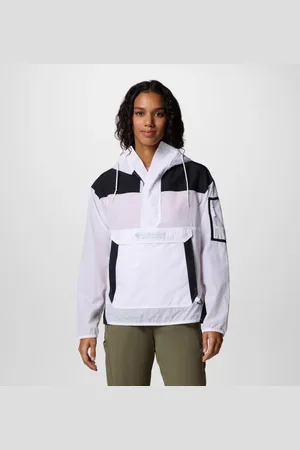 Columbia Challenger II Windbreaker für Frauen - Weiß Schwarz Größe S