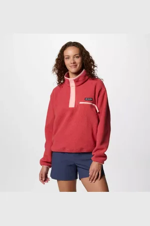 Columbia Helvetia II gecropptes Sherpa Half Snap Fleece - Größe XL