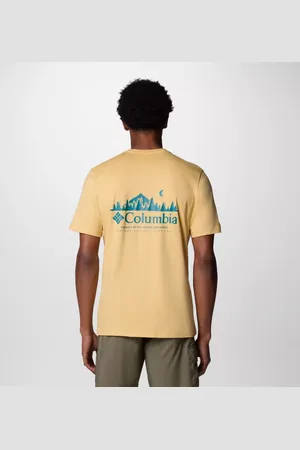 Columbia Rapid Ridge II Organic Cotton T-Shirt für Männer - Sand Dune Heavenly Horizons Größe XXL