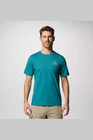 Columbia Tunnel Valley technisches T-Shirt mit Grafik für Männer - River Blue Naturally Inclined Größe S