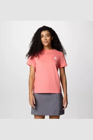 Columbia Rolling Bend T-Shirt mit Grafik für Frauen - Alpenglow Stacked Gem Größe M