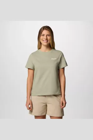 Columbia Rolling Bend T-Shirt mit Grafik für Frauen - Safari Timberline Trio Größe XS
