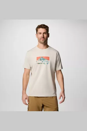 Columbia Ice Lake II Technical T-Shirt für Männer - Dark Stone Peak Direction Größe M