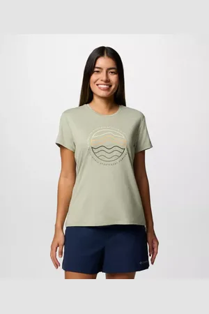 Columbia Sloan Ridge Technical Graphic T-Shirt für Frauen - Safari Find Your Trail Größe XS