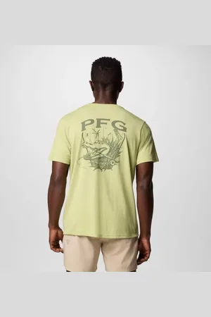 Columbia PFG Uncharted technisches T-Shirt mit Grafik für Männer - Pear PFG Gear Gator Größe S