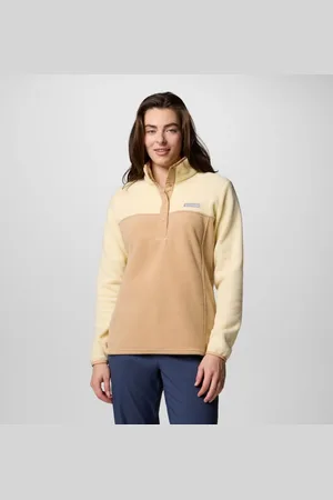 Columbia Benton Springs Half Snap Pullover für Frauen - Canoe Lemon Wash Größe L