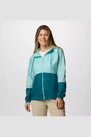 Columbia Flash Forward II Windbreaker mit Kapuze für Frauen - Spray River Blue Größe M