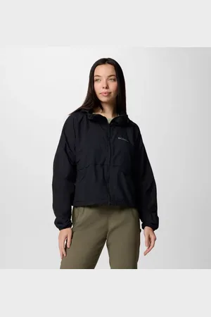 Columbia Spire Valley gecroppter Windbreaker mit Kapuze für Frauen - Größe L