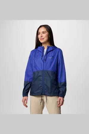 Columbia Flash Forward II Windbreaker mit Kapuze für Frauen - Blau Größe XL