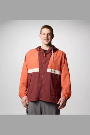 Columbia Spire Valley Windbreaker mit Kapuze für Männer – erweiterte Größenauswahl - Tuscan Spice Dark Stone Größe 2X