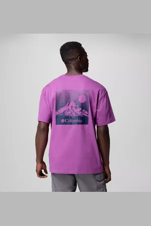 Columbia Black Butte Graphic T-Shirt aus Bio-Baumwolle für Männer - Razzle Linear View Größe S