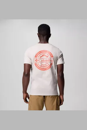 Columbia Rapid Ridge II Organic Cotton T-Shirt für Männer - Dark Stone Button Badge Größe XS