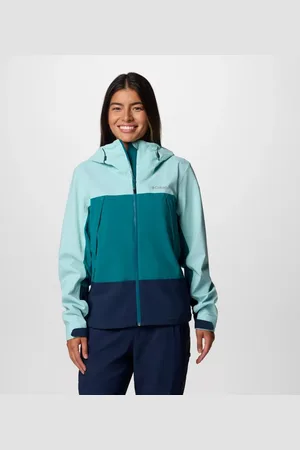 Columbia Boulder Falls wasserdichte Jacke für Frauen - River Blue Blau Spray Größe XS