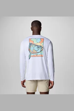 Columbia Terminal Tackle PFG Fish Shine Longsleeve für Männer - Weiß PFG Tarpon Shine Größe L