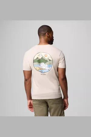 Columbia Stark Creek T-Shirt mit Grafik für Männer - Dark Stone Scoped Seascape Größe L