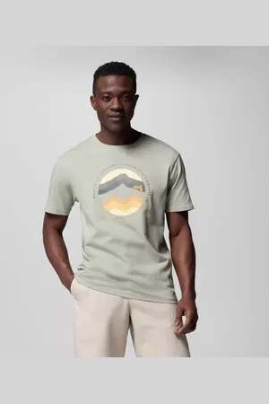Columbia Path Lake II Graphic T-Shirt für Männer - Safari Circular Linescape Größe M