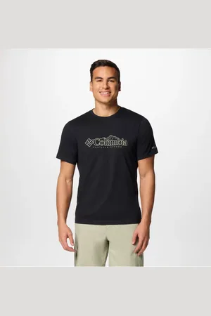 Columbia CSC Seasonal Logo T-Shirt für Männer - Schwarz Branded Peaks Größe XXL