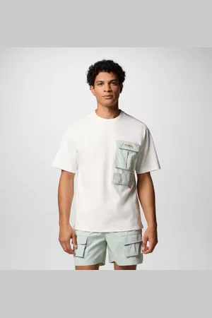 Columbia Cove Beach T-Shirt mit Tasche für Unisex - Sea Salt Grün Größe XL