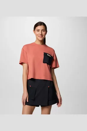 Columbia Cove Beach gecropptes T-Shirt mit Tasche für Frauen - Mars Schwarz Größe XL