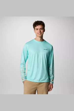 Columbia Terminal Tackle PFG X Bentley Longsleeve für Männer - Gulf Stream PFG Bentley Rot Tail Größe S