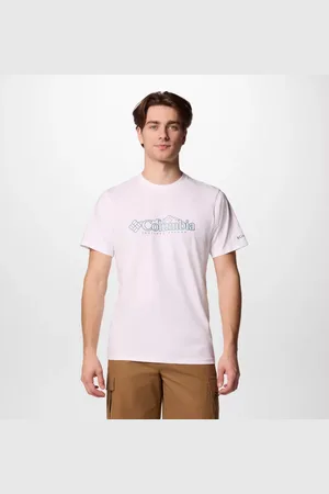 Columbia CSC Seasonal Logo T-Shirt für Männer - Weiß Branded Peaks Größe XS