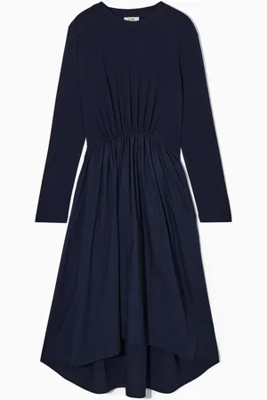 COS Asymmetrisches Midikleid Mit Raffungen