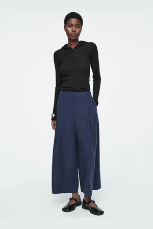 COS Culottes Aus Leinen-Mix Mit Falten