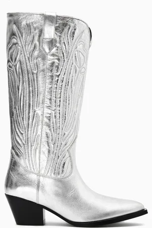 COS Bestickte Cowboystiefel Aus Leder