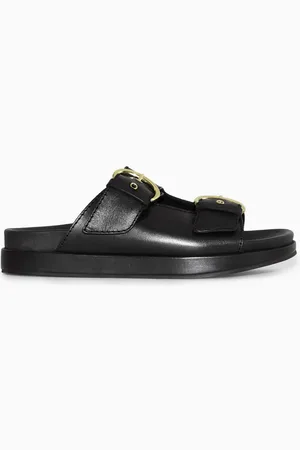 COS Leder-Pantoletten Mit Schnalle